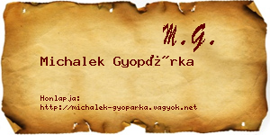 Michalek Gyopárka névjegykártya